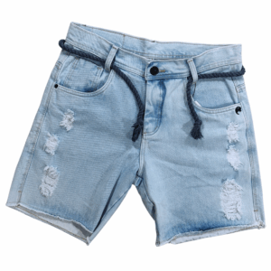 Bermuda Jeans RT 036 - Curta - sem abanhado - c/ cordão