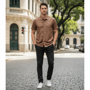 Camisa Texturizada de Botão - Linha Premium