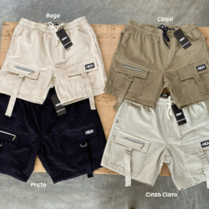 Bermuda Cargo Premium - Bolso Frontal C/ Fivela - HG
