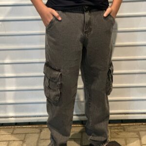 Calça Cargo Jeans - Bolso Largo