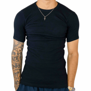 Camisa Canelada / Americana / Ribana - Manga Curta