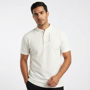 Camisa Texturizada Gola Padre