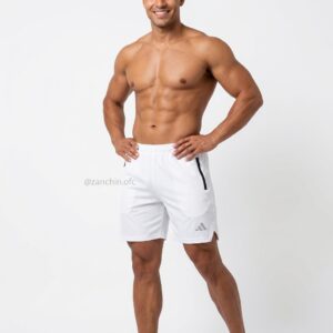 Bermuda Branca Esportiva Classic – Estilo 3 Listras
