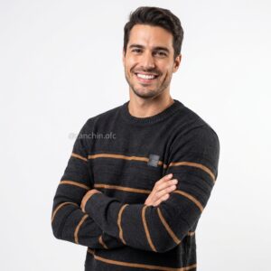 Suéter - HB - Striped Knit – Elegância em Texturas
