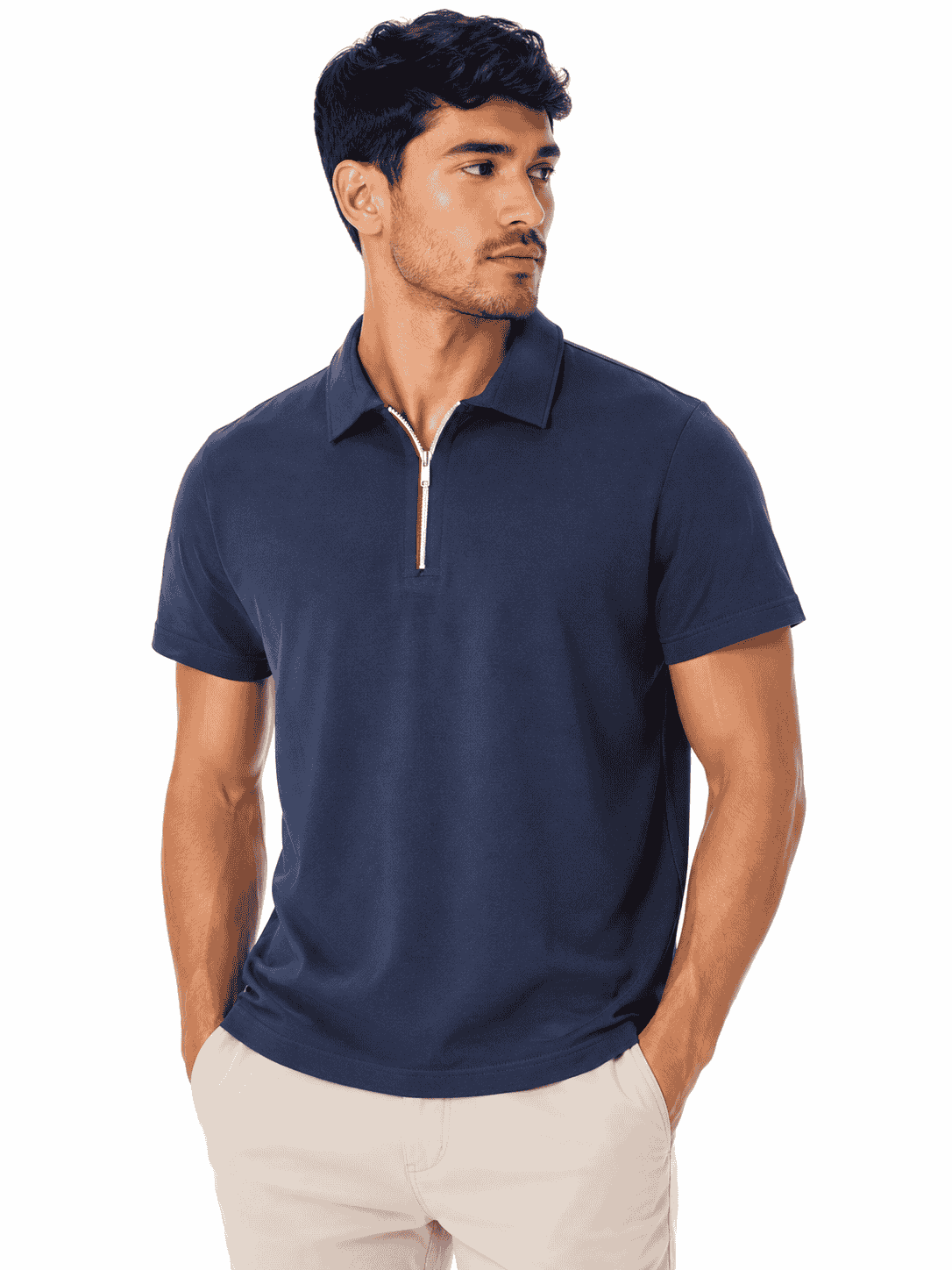 Camisa Polo Masculina Tecnológica com Zíper